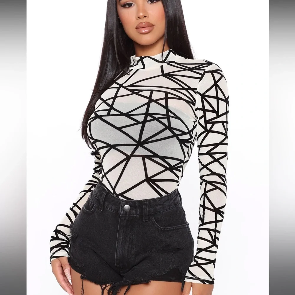 Body suit. Mesh body suit - Picture 2 of 11